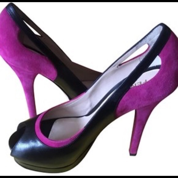 EC FENDI Leather & Suede Peep Toes 8 RARE - Picture 6 of 8